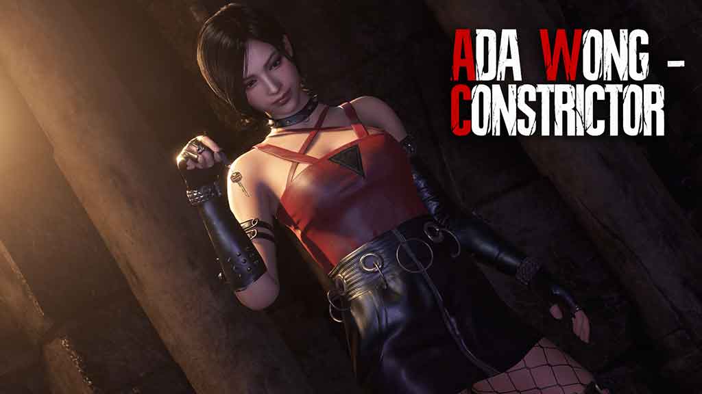 生化危机4重制版MOD“Constrictor Ada”：艾达服装红黑紧身连衣裙