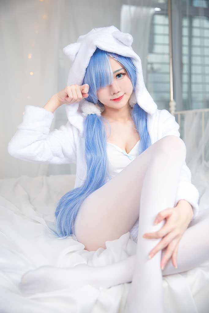 Sally Dorasnow Re:从零开始的异世界生活「Rem 雷姆 cosplay」White Kitty缩略图1