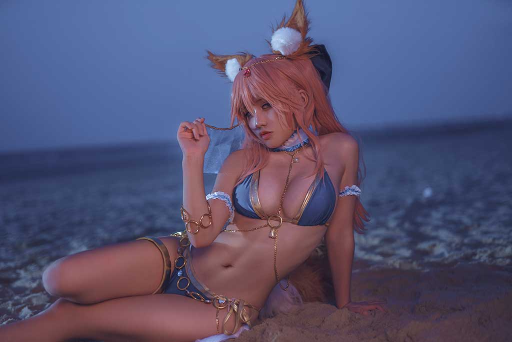 一笑芳香沁Fate玉藻前cosplay舞娘装缩略图3