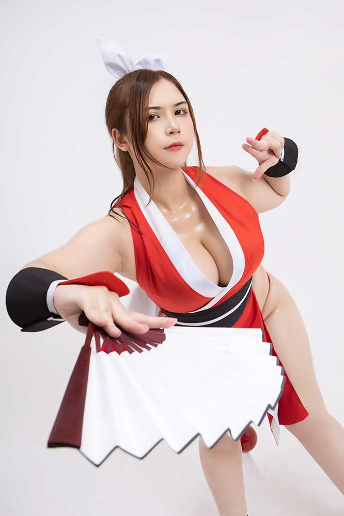 Uy Uy 拳皇Mai Shiranui（不知火舞）cosplay经典红衣造型红比基尼缩略图1