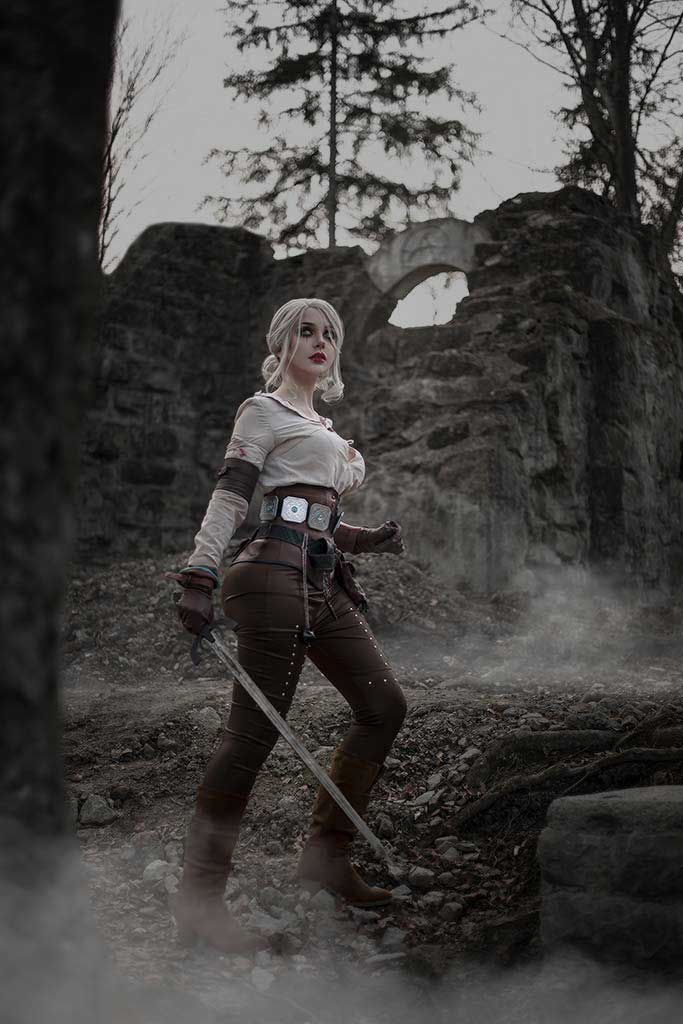 Saya The Fox 巫师 Ciri（希里）cosplay游戏原造型缩略图2