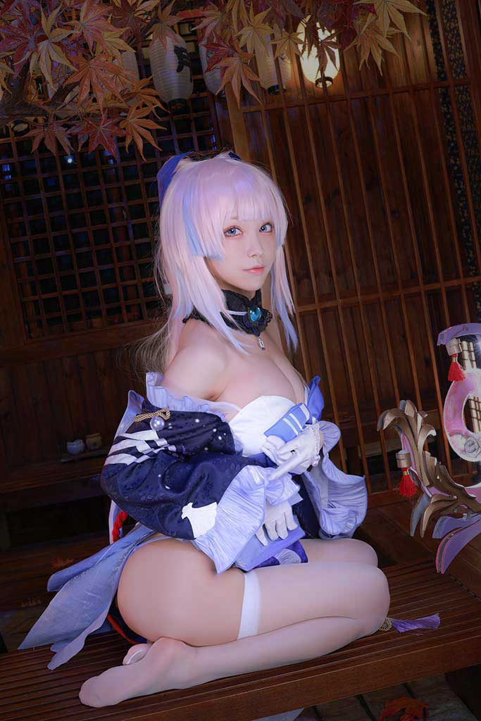 水淼Aqua 原神 珊瑚宫心海cosplay原造型与贝壳内衣缩略图2