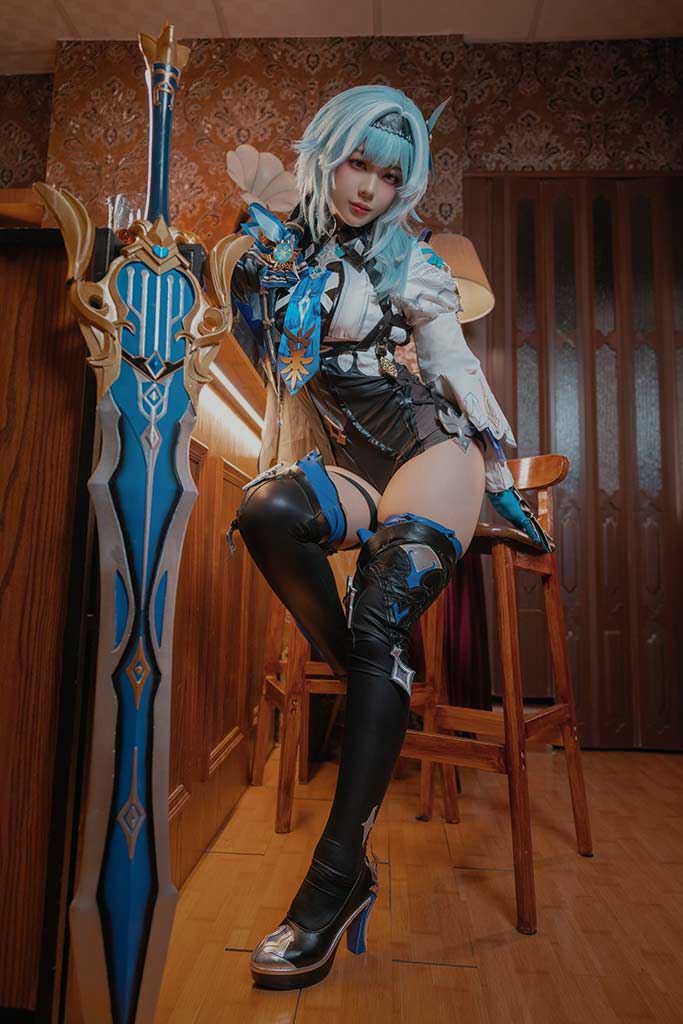 九言 原神Eula（优菈）cosplay原造型与内衣缩略图1