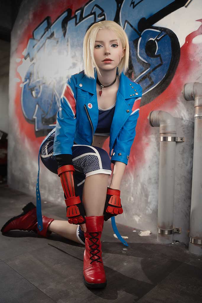 Peach milky 街头霸王Cammy（嘉米）cosplay金发露脐运动装缩略图2